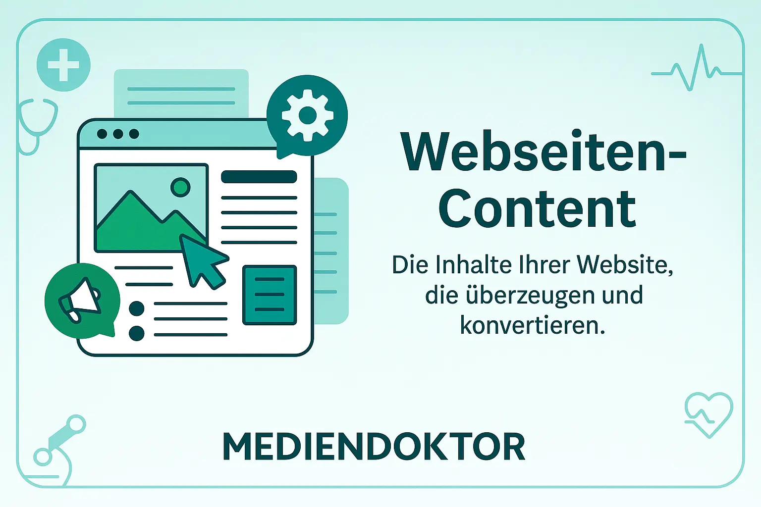 Webseiten-Content strukturiert: Texte, Bilder, Video, FAQ – klar und nutzerfreundlich.